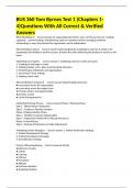BUS 360 Tom Byrnes Test 1 &lpar;Chapters 1-4&rpar;Questions With All Correct & Verified Answers