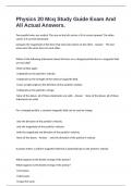 Physics 20 Mcq Study Guide Exam And All Actual Answers&period;