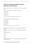 Physics Final Exam Multiple Choice Questions Fully Solved&period;