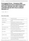 Promulgated Forms - Champions 2025 COMPREHENSIVE EXAM QUESTIONS WITH DETAILED VERIFIED AND 100&percnt; CORRECT ANSWERS BRAND NEW EXAM ALREADY GRADED A&plus;&excl;&excl;