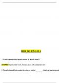 Bio 242 Exam 4- Questions & Precise Answers