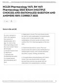 NCLEX Pharmacology VATI&comma; RN VATI Pharmacology 2025 &vert;EXAM &lpar;MULTIPLE CHOICES&rpar; AND &lpar;RATIONALES&rpar; QUESTION AND ANSWERS 100&percnt; CORRECT 2025