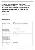 Scripter - Genesys Cloud Exam 2025 COMPREHENSIVE EXAM QUESTIONS WITH DETAILED VERIFIED AND 100&percnt; CORRECT ANSWERS BRAND NEW EXAM ALREADY GRADED A&plus;&excl;&excl;
