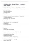 Michigan CDL Class A Exam Questions Fully Solved&period;