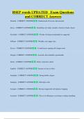 BSEP words UPDATED   Exam Questions  and CORRECT Answers