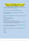 AFSB 153  UPDATED ACTUAL  Exam  Questions and CORRECT Answers 