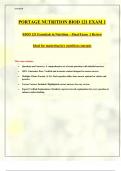 2025 PORTAGE NUTRITION BIOD 121 EXAM 1