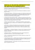 ESSENTIALS OF FIRE FIGHTING COMPREHENSIVE EXAM 2025 QUESTIONS WITH ANSWERS RATED A&plus;