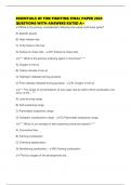 ESSENTIALS OF FIRE FIGHTING FINAL PAPER 2025 QUESTIONS WITH ANSWERS RATED A&plus;