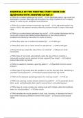ESSENTIALS OF FIRE FIGHTING STUDY GUIDE 2025 QUESTIONS WITH ANSWERS RATED A&plus;