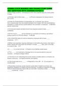 FLORIDA STATE BUSINESS AND FINANCE STUDY GUIDE 2025 QUESTIONS WITH ANSWERS RATED A&plus;