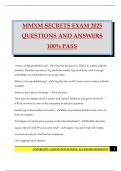 MMXM SECRETS EXAM 2025 QUESTIONS AND ANSWERS 100&percnt; PASS