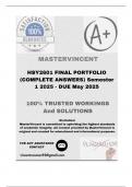 HSY2601 FINAL PORTFOLIO &lpar;COMPLETE ANSWERS&rpar; Semester 1 2025 - DUE May 2025&semi; 100&percnt; correct solutions and explanations&period;