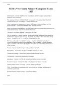 HOSA Veterinary Science Complete Exam 2025
