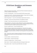 CCHI Exam Questions and Answers 2025