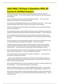LSUS MHA 710 Exam 4 Questions With All Correct & Verified Answers