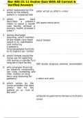 Nur 405 Ch 11 Evolve Quiz With All Correct & Verified Answers