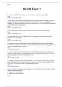 NU 220 Exam 1