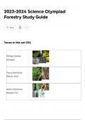 Science Olympiad Forestry Study Guide