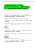 ATI PHARMACOLOGY LPN PROCTORED EXAM AND PRACTICE EXAM QUESTIONS AND ANSWERS&period;