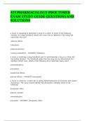 ATI PHARMACOLOGY PROCTORED EXAM STUDY GUIDE QUESTIONS AND SOLUTIONS&period;