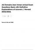 All Domains Jean Inman Actual Exam Questions Bank with Definitive Explanations of Answers &sol; Newest 2025&sol;2026&period;