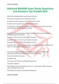 Hallmark BSN206 Exam Study Questions and Answers Top Graded 2025