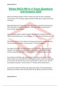 Relias PACU RN A v1 Exam Questions and Answers 2025