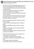 NUR 254 Emergency Nursing QUESTIONS AND ANSWERS 2025 &sol; 2026 - GALEN COLLEGE OF NURSING