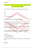 NY Real Estate Practice Exam Questions and Answers 2025