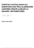 COMP XM 3 ACTUAL EXAM ALL QUESTIONS AND WELL ELABORATED ANSWERS UPDATE ALREADY A&plus; GRADED &vert; NEW&excl;&excl;&lbrace;REVISED&rcub;