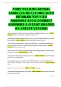 FDNY Z51 RMO ACTUAL EXAM 115 QUESTIONS WITH DETAILED VERIFIED ANSWERS 100&percnt; CORRECT ANSWERS ALREADY GRADED A&plus; LATEST VERSION