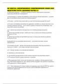 NC DENTAL JURISPRUDENCE COMPREHENSIVE EXAM 2025 QUESTIONS WITH ANSWERS RATED A&plus;