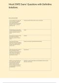 Mock STATE Exam&sol; Questions with Definitive Solutions&period;