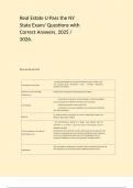 Real Estate U Pass the NY State Exam&sol; Questions with Correct Answers&comma; 2025 &sol; 2026&period;