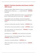 MCB4271 Final Exam Questions And Answers Verified  100&percnt; Correct