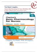 Test Bank Complete&lowbar; Clayton&rsquo;s Basic Pharmacology For Nurses 19th Edition&comma; &lpar;2022&rpar; By Michelle J&period; Willihnganz & 2 More&vert; All Chapters 1-48&vert; 8 Units&vert; 2025&sol;2026 Updated Edition With All Verified Answers&vert; Grade A&plus;