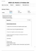 BIOD 151 Module 3&colon; Problem Set Essential Human Anatomy and Physiology I with Lab