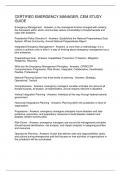 CERTIFIED EMERGENCY MANAGER&comma; CEM STUDY GUIDE