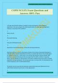 COPD NCLEX Exam Questions and Answers 100&percnt; Pass