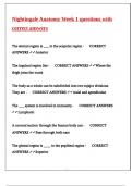 Nightingale Anatomy Week 1 questions with correct answers