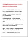 Nightingale Anatomy Midterm Overview questions with correct answers
