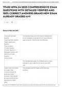 TFM10 NFPA 24 2025 COMPREHENSIVE EXAM QUESTIONS WITH DETAILED VERIFIED AND 100&percnt; CORRECT ANSWERS BRAND NEW EXAM ALREADY GRADED A&plus;&excl;&excl;