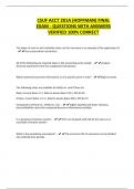 CSUF ACCT 201A &lpar;HOFFMAN&rpar; FINAL EXAM - QUESTIONS WITH ANSWERS VERIFIED 100&percnt; CORRECT