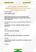 ATI Engage Fundamentals&colon;  Communication Latest Questions  and Graded Answers 