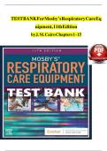 test bank for mosbys respiratory care equipment 11th edition by cairo&period;