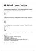 LS 23L Lab G - Human Physiology &lpar;2025&sol;2026 NEWEST UPDATE&rpar; COMPLETE QUESTIONS AND VERIFIED ANSWERS ALREADY GRADED A&plus;&excl;&excl;