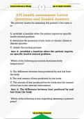 ATI health assessment Latest  Questions and Graded Answers 