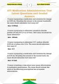 ATI Medication Administration Test  Latest Questions and Graded  Answers
