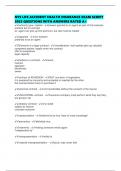 NYS LIFE ACCIDENT HEALTH INSURANCE EXAM SCRIPT 2025 QUESTIONS WITH ANSWERS 